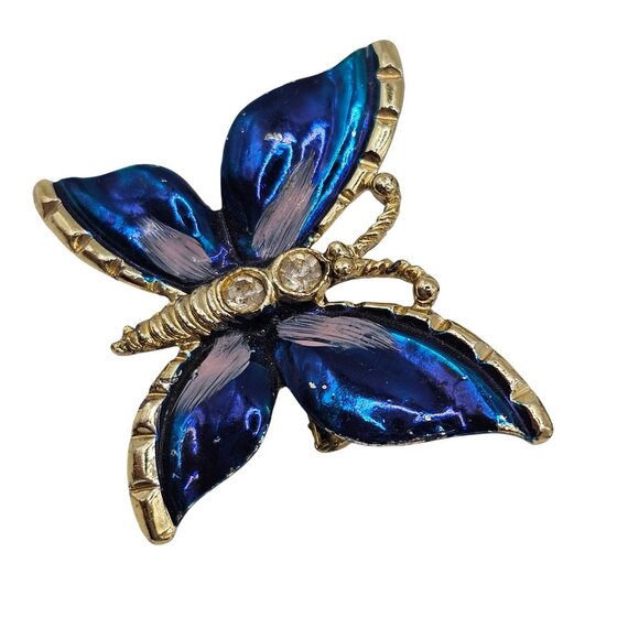 VTG Brooch 3PC Set Silver Tone Whimsy Fairycore Enchanting Butterfly Florals Pin - Picture 4 of 13